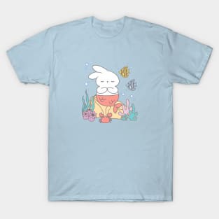 Little bunny mermaid under the sea T-Shirt